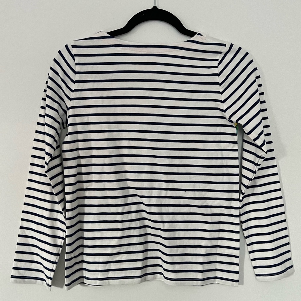 BODEN Everyday Breton Ivory/Navy Rainbow Wave - Picture 4 of 5